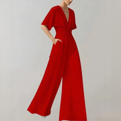 Yoko - Eleganter und trendiger Jumpsuit in Rot