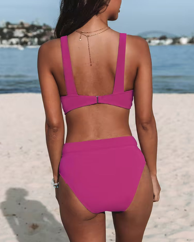 Kristel® | Einfarbige Bikinis mit hoher Taille