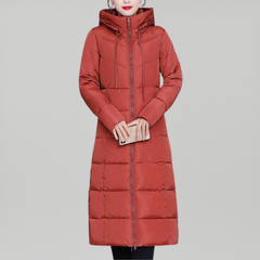 Steppjacke mit Kapuze Puffer Winterjacke in Orange