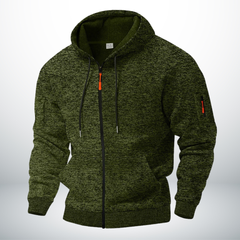 Mila | Fleecejacke Herren modern & trendy in Olivgrün