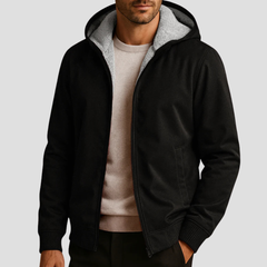 Thayer | Fleecegefütterter Hoodie in Schwarz