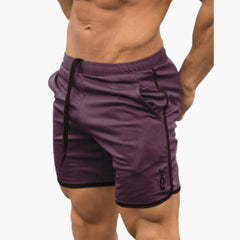 Sport Shorts für Herren – Fitness- und Laufbekleidung mit Taschen in Burgund