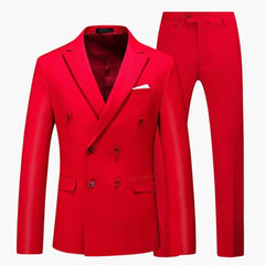 Sommeranzug moderner - Stil für Herren mit elegantem Schnitt in Rot