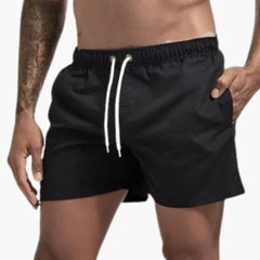 Schnelltrocknende Badehose - für Herren mit sportlichem Look in Schwarz