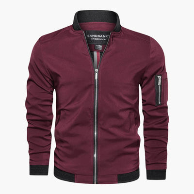 Herren jacke mit Frontreißverschluss und Ärmeltasche