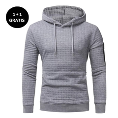 ASTHON  – Herbst-KapuzenHoodie für Männer in Grau