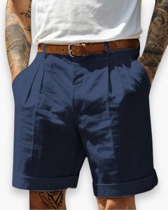 Herren Klassisch Gefaltete Shorts | Komfortabel in Blau