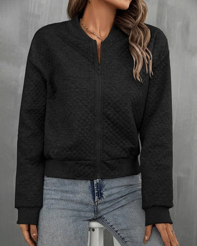 Sommer Bomberjacke mit Reißverschluss für Frauen