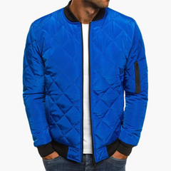 Florian | Bomberjacke mit Rautenmuster in Blau