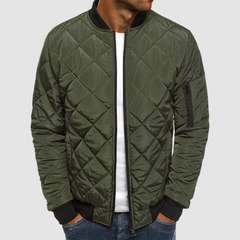 Herren Steppjacke Übergangsjacke | Leicht Gesteppt Klassisch in Dunkelgrün