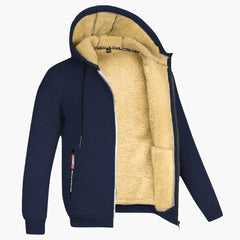 Kapuzen Winterjacke für Herren in Marineblau