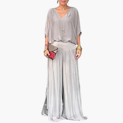 Astrid | Zweiteiliges Boho-Set in Grau