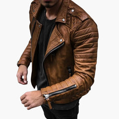 Strukturiertes Freizeitjacke für Herren in Braun