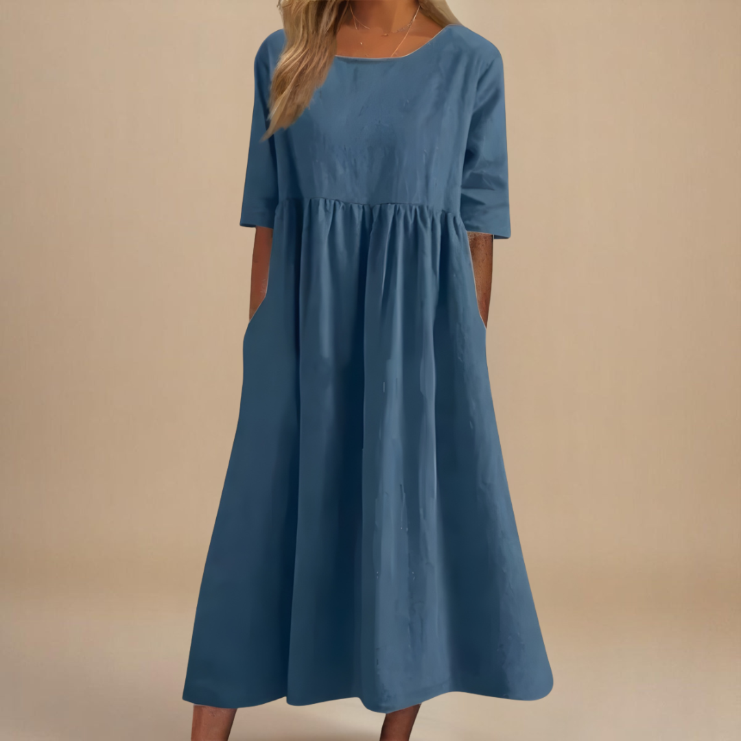 Sofia | Figurbetontes Baumwollkleid