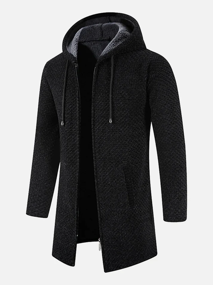 Lange Kapuzenjacke für Männer