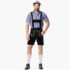 Besticktes Trachten Lederhosen Kostüm für Herren - Oktoberfest 2025 in Lila
