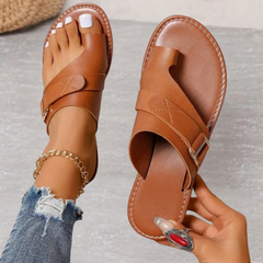 Stella | Konturiertes Fußbett Fußgewölbestütze Sandalen in Braun