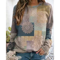 Beatrix - Schickes Farbblock-Sweatshirt in Blau