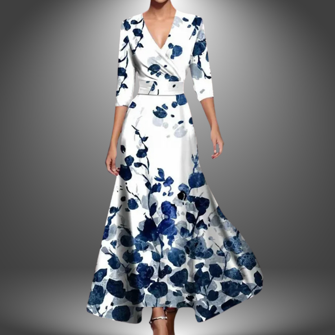 Anneliese©️ | Langes, kunsthandwerkliches Damenkleid mit eleganter Optik