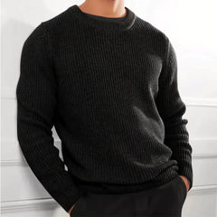 Bastian | Stylischer Pullover mit Rundhalsausschnitt für Herren in Schwarz