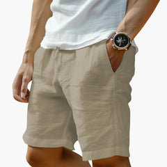 Herren Sommer Shorts mit Gummibund und Kordelzugverschluss in Khaki