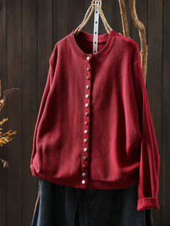 Ellery | Strickknopf-Cardigan in Rot