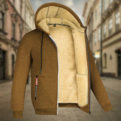 Remy™ - Herren Fleece Hoodie in Braun