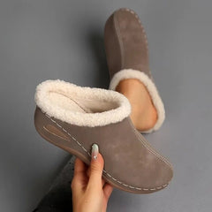 Nora | Damen Slip-On Sandalen weich und edel in Braun