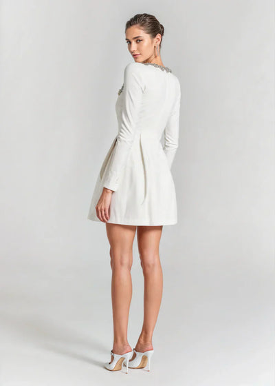 Vera | Kurzes Kleid mit quadratischem Ausschnitt