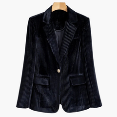 Renate | Eleganter Cordblazer in Schwarz