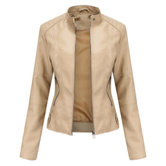 Laila - Lederjacke - Einzigartiges Design in Beige