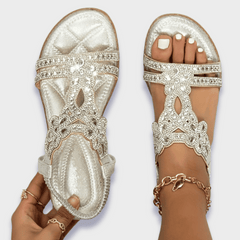 Franziska | Orthopädische Boho-Sandalen aus Premium-Material in Silber