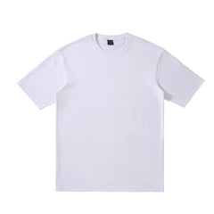 Baumwoll-T-Shirt mit kurzen, lockeren Ärmeln in Weiß
