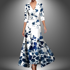 Agatha© | Langes handgefertigtes Kleid für Damen in Weiß