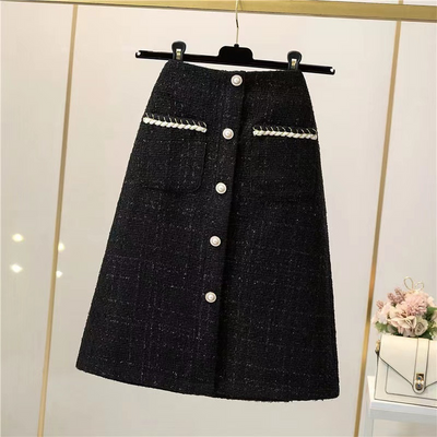 Morgan - A-Linien-Tweedrock für Damen mit hoher Taille