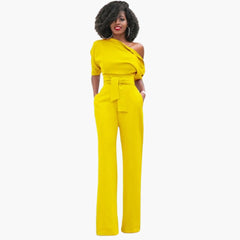 Sofie | Ein-Schulter-Overall für Damen in Gelb
