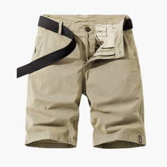 Elastische Cargo Shorts für Herren in Khaki