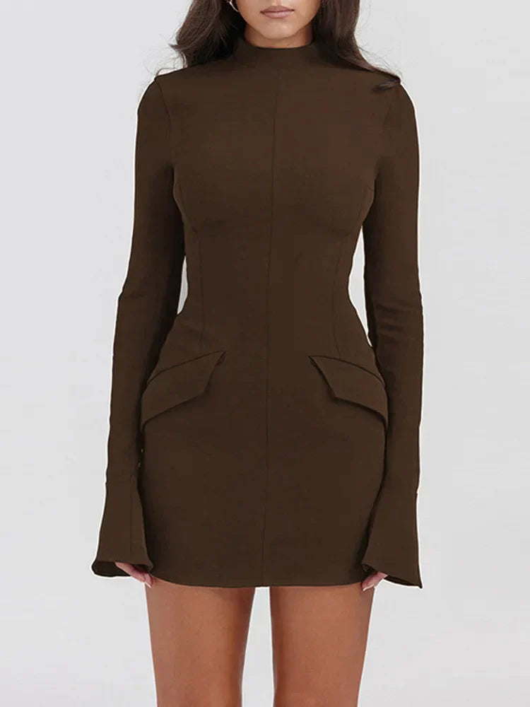 Wiebke - Mini-Kleid Mit Gespleißten Ärmeln