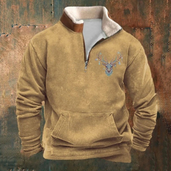 Yvo® | Quarto Reißverschluss Pullover in Gelb