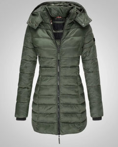 Jessica | Damen Winter Kapuze Daunenjacke in Grün
