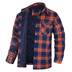 Bjørn - Holzfällerjacke - Karierte Jacke in Orange