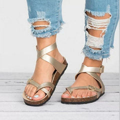 Margo® | Wunderschöne Sandalen mit Lederriemen in Golden