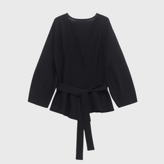 CELESTE™ | Tied Blazer in Schwarz