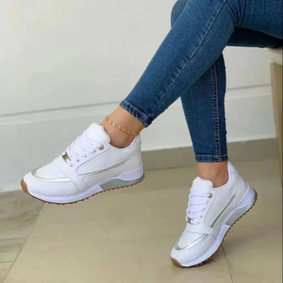 Sportliche Keil-Sneaker mit Schnürung für Damen