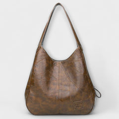 Reniva – Vintage-Schultertasche mit klarer Linie in Braun