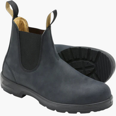 Herren Chelsea Stiefel mit Schaft und Einsätzen zum Hineinschlüpfen in Grau