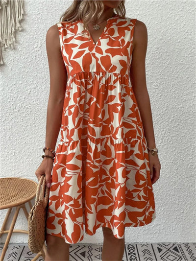 Sorene | Elegantes Fließendes Kleid mit Blumenmuster