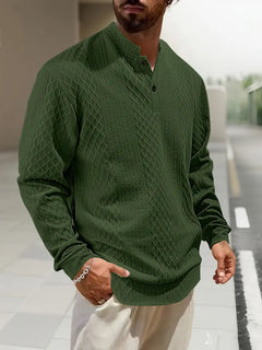 Warriner – Langärmliges Sweatshirt Mit Geometrischem Muster in Grün