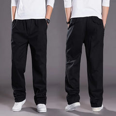 Conrad - Elastische Taille Gerade Herren Cargo-Hose in Schwarz
