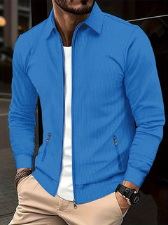 Herren Übergangsjacke Reißverschluss | Schmaler Schnitt in Blau